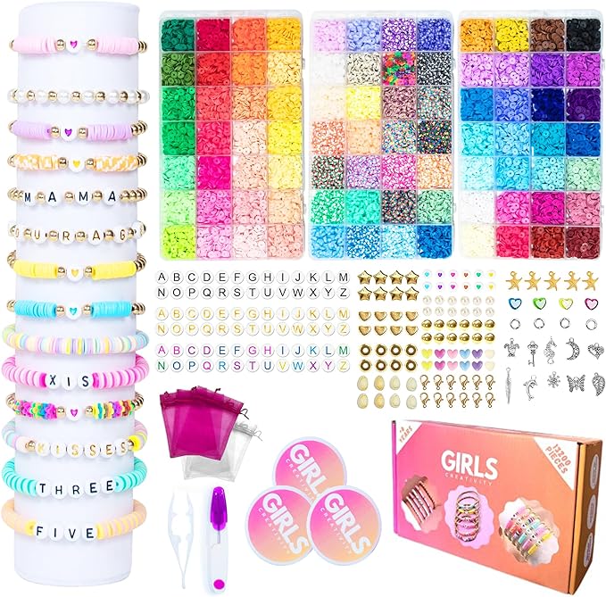 Clay bead Bracelet Making Kit - Girls Creativity